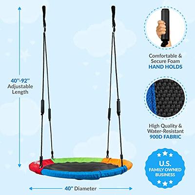 Playgoz 40 Saucer Swing for Kids Outdoor - Fun Circle Swing for