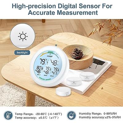 Ankilo Indoor Outdoor Thermometer, Digital Thermometer Wireless with 3  Sensors, Room Thermometer Indoor with Touchscreen Min/Max Records & LCD  Backlight for Home - Yahoo Shopping