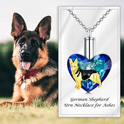 Gold plated necklace German Shepherd (Silhouette)