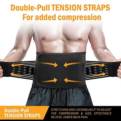 Back Brace for Men Women Lower Back Pain Relief with 7 Stays, Back Support  Belt with Dual Adjustable Straps,Lumbar Support Belt for Herniated Disc