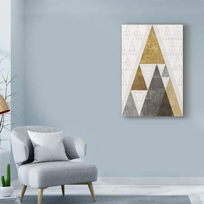 Trademark Fine Art 'Mod Triangles III Gold' Canvas Art by Michael Mullan -  Yahoo Shopping