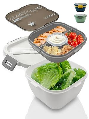 FORZAROCKET Bento Lunch Box Salad 57-Oz Leakproof 4 Compartment Tray For  Toppings Salad Lunch Containers For Adults 3-Oz Leak Proof Salad Dressing  Container Spork & Knife BPA-Free - Yahoo Shopping