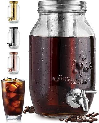 Cold Brew Maker For Iced Coffee And Iced Tea, 41 Oz Cold Coffee Maker Glass  Pitcher, Tea Infuser For Loose Leaf Tea , Large Iced Coffee Maker