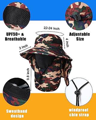 Outdoor Fishing-Hat Summer Sun-Hats for Women - Wide Brim UPF 50+ Fishing  Hat UV Protection Hiking Hat with Neck Flap Cap