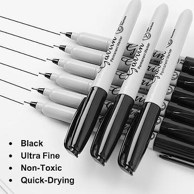 Sharpie Retractable Permanent Markers Ultra Fine Point Black Pack