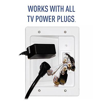 Legrand Wiremold in Wall TV Power and Cable Grommet Kit with