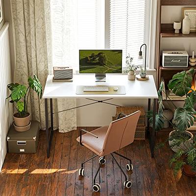 CubiCubi Small Folding Computer Desk 30 Inch with Shelf and