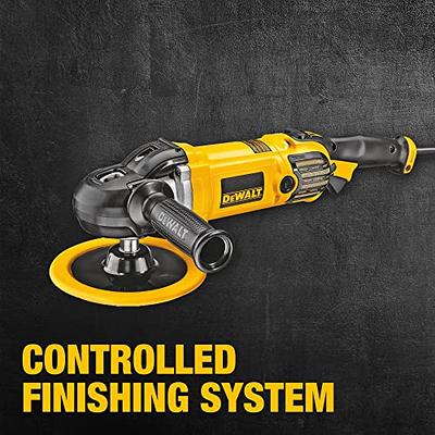 DEWALT Buffer Polisher, 7”-9”, 12 amp, Variable Speed Dial 0-3,500 RPM's,  Corded (DWP849X) Yellow, Large - Power Polishing Tools 