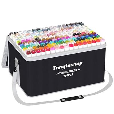 Tongfushop Alcohol Markers, 80+2 Colors Dual Tip Art Markers, Marker Set  for Coloring, Drawing, Sketching, Card Making, Illustration, Coloring  Markers for Kids Beginners Artists with Pad, Not Staining