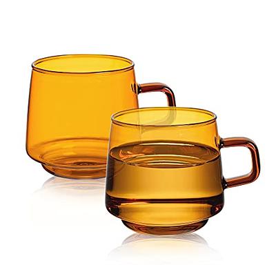 Colored Glass Coffee Mugs