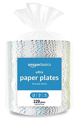 Basics Ultra Paper Plates, 7 inch, Disposable, 372 Count, 2 Pack of 186 Count, (Previously Encore)