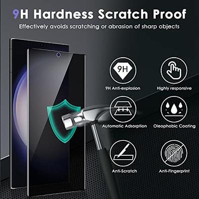 [2+2 Pack] Galaxy S23 Ultra Screen Protector, 9H Tempered Glass, Ultrasonic  Fingerprint Support, 3D Curved, HD Clear Scratch Resistant for Samsung