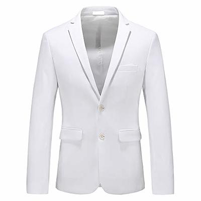 Casual Blazer Suit Jackets for Men Two Button Stretch Knit Sport