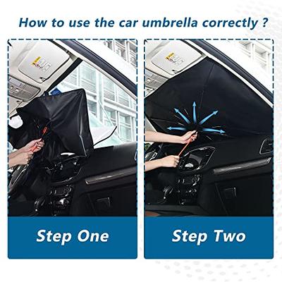 Car Windshield Sun Shade Foldable Umbrella Front Window Cover Visor Umbrella