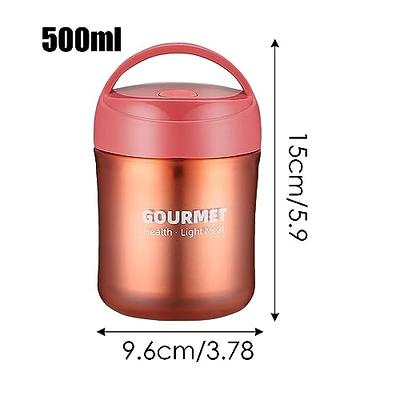 10oz Insulated Soup Thermo for Kids - Leakproof Stainless Steel Food Jar  With Spoon for School Lunches (Pink Mermaid)