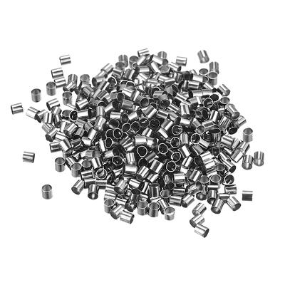 500Pcs 2.5x2.5mm Crimp Tube Beads Jewelry Making Crimp End Spacer Bead,  Black - Dark Grey - Yahoo Shopping