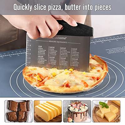 Dough Scraper For Baking Dough Pizza Cutter Pastry Slicer Blade Kitchen  Gadgets Silicone Dough Slicer With
