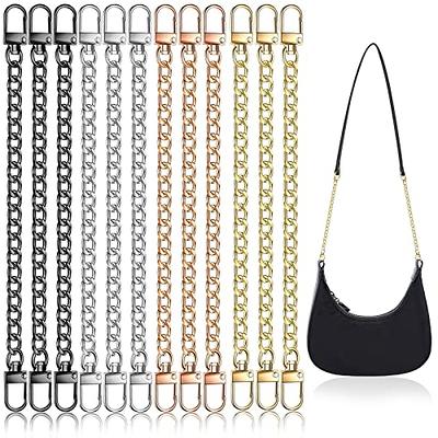 12 Pieces Purse Chain Strap, Purse Strap Extender Metal Flat Chain Strap  Replacement Handle Bag Accessories Decoration for Purse Crossbody Bag, 7.9  Inch, Vintage Black, Silver, Gold, Rose Gold - Yahoo Shopping