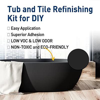 DWIL Tub Paint Tub and Tile Refinishing Kit - Water Based&Low Odor Bathtub  Paint White with Tools, Tile Paint Easy Cover Sink Paint Tub Paint