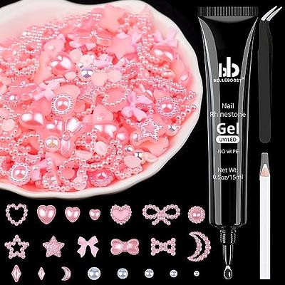 3700Pcs Flatback Rhinestones with Pickup Pencil, Glue Fix Rhinestones for  Crafts Clear Nail Crystal Round Face Gems Diamonds for Makeup Eye Jewels