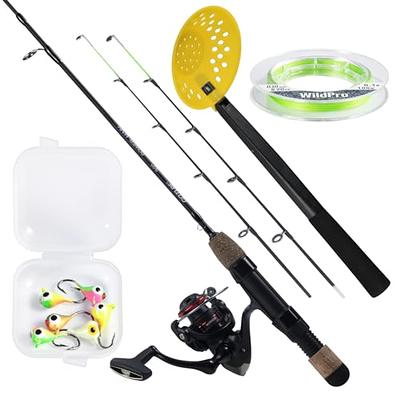  telescopic fishing rod 60cm 2 Tips Rod Reel Combos Winter Ice  Fishing Rod Fishing Reel Set Rod Pole Tackle Carbon Pole Ice Fishing Rod  fishing poles (Color : Fishing Rod) 