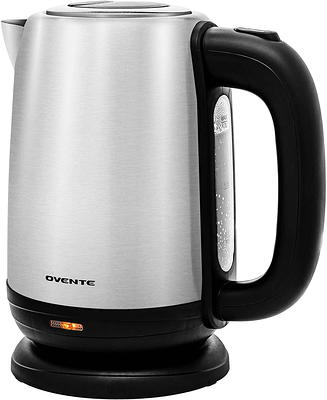 Electric Kettle, Ascot Stainless Steel Electric Tea Kettle, 1.7qt, 1500W, BPA-Free, Cordless, Automatic Shut-Off, Fast Boiling Water Heater - White