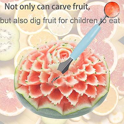 TOPUUTP Stainless Steel Watermelon Cutter Knife with Melon Baller Scoop  Fruit Decoration Carving Knife For DIY Cutting And Scooping Watermelon  Cantaloupe Ice Cream (Slicer Cutter Knife) - Yahoo Shopping