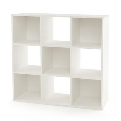 LUE BONA 32.68 in. White 2-Tier Storage Wooden Kids Bookshelf with