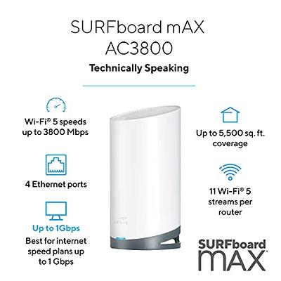 ARRIS Surfboard mAX Tri-Band Mesh System WC4S | AC3800 Wi-Fi Speed