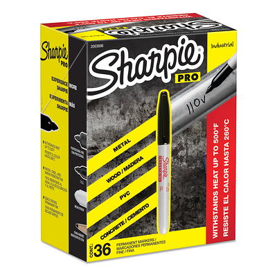 Sharpie Permanent Markers, Fine Tip, Black, 36/Pack (1884739)