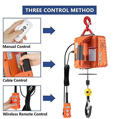 500KG 220V/110V Electric hoist electric hand winch lifting hoist towing  rope