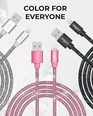 Liquipel Powertek iPad & iPhone Lightning Charger Cable, Fast Charging 6ft  MFI, Neon Party 