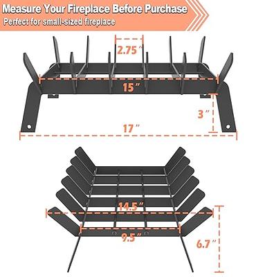 INNFINEST Fireplace Log Grate 30 inch 7 Bar Fire Grates Heavy Duty 3/4”  Wide Solid Steel Indoor Chimney Hearth Outdoor Fire Place Kindling Tool Pit