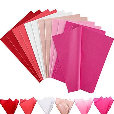 Whaline 120Pcs Tissue Paper Red Pink Purple Rose Gold White Gift