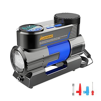  Lightning Deals Tire Inflator Portable Air Compressor Air Pump  for Car Tires - Car Accessories, 12V DC Auto Pump with Digital Pressure  Gauge, 150PSI with Emergency LED Light for Bicycle, Balloons 