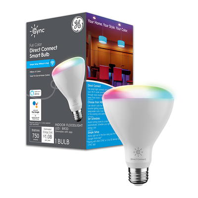 GE Cync Smart LED Light Bulbs, 65 Watt, Color Changing, BR30 Indoor  Floodlight, Medium Base - Yahoo Shopping