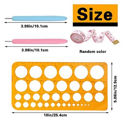 LOKUNN Paper Quilling Tools Slotted Kit, Different Sizes Paper Quilling Tools, with Ruler, Awl and Tweezer, Suitable for DIY Art Gift Card Making