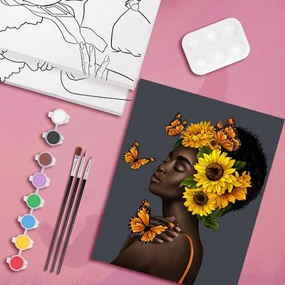 Afro Queens 8 Pack 8x10 Canvas Painting Set