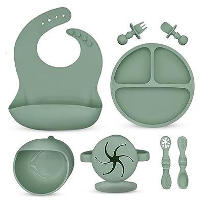 SAMiGO Silicone Baby Utensils - Self Feeding Spoons and Tiny