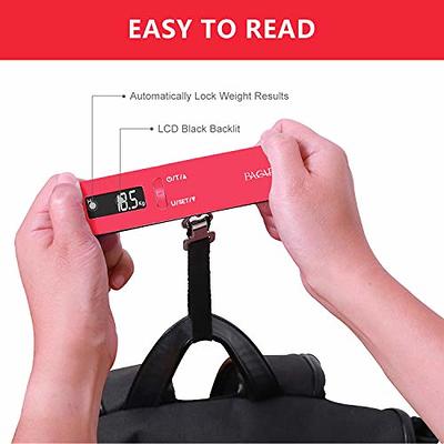 BAGAIL BASICS Digital Luggage Scale, 110lbs Hanging Baggage Scale with  Backlit LCD Display, Portable Suitcase Weighing Scale, Travel Luggage  Weight Scale with Hook, Strong Straps for Travelers Fushica - Yahoo Shopping