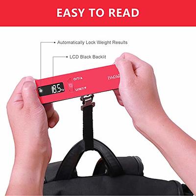 Digital Luggage Scale, 110lbs Hanging Baggage Scale with Backlit LCD  Display, Portable Suitcase Weighing Scale, Travel Luggage Weight Scale,  Strong Straps for Travelers 