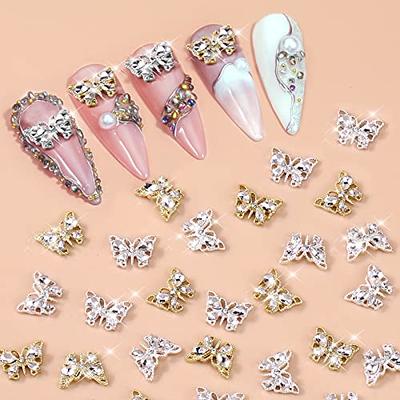 10pcs Glass Crystal Rhinestones Butterfly Nail Jewelry Holographic 3D –  nbmsupply