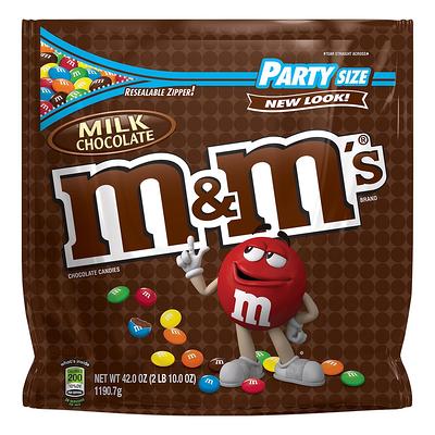  M&M'S Peanut Chocolate Candy Party Size Bag 42 Ounce