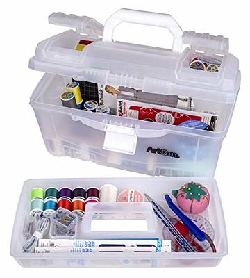 akisey 3 Pack Craft Organizers and Storage, Portable Plastic Art