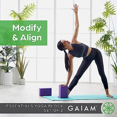 Gaiam Yoga Block - Supportive Latex-Free Eva Foam - Soft Non-Slip Surface  with Beveled Edges for Yoga, Pilates, Meditation - Yoga Accessories for