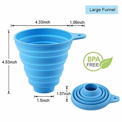3Pcs Kitchen Funnel Set, Food Grade Collapsible Silicone Funnels for Filling  Bottles, Large Wide Mouth Funnel, Medium/Small Funnel, for Transferring  Liquid, Oil, Jam, and Solid Bean - Yahoo Shopping