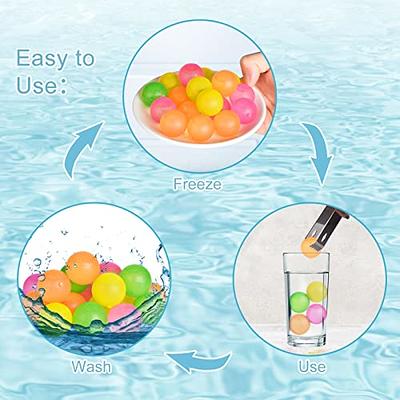 12 Reusable Ice Cube Balls Plastic Refreezable Ice Drinks Bar Parties  Whisky ! 