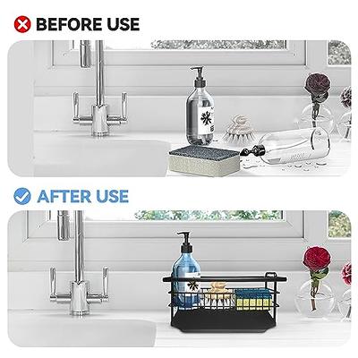 MicoYang Silicone Bathroom Soap Dishes with Drain Spout-Bathroom and  Kitchen Sink Organizer,Sponge Holder,Dish Soap Tray,Perfect for