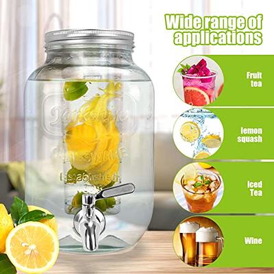 1 Gallon Glass Drink Dispensers For Parties 2PACK.Beverage Dispenser,Glass Drink  Dispenser With Stand And Stainless Steel Spigot 100% Leakproof.Lemonade  Dispenser With Ice Cylinder.Laundry Detergent - Yahoo Shopping