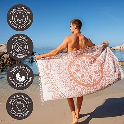 Sand Cloud Large Turkish Beach Towel - Sand Free - 100% Organic